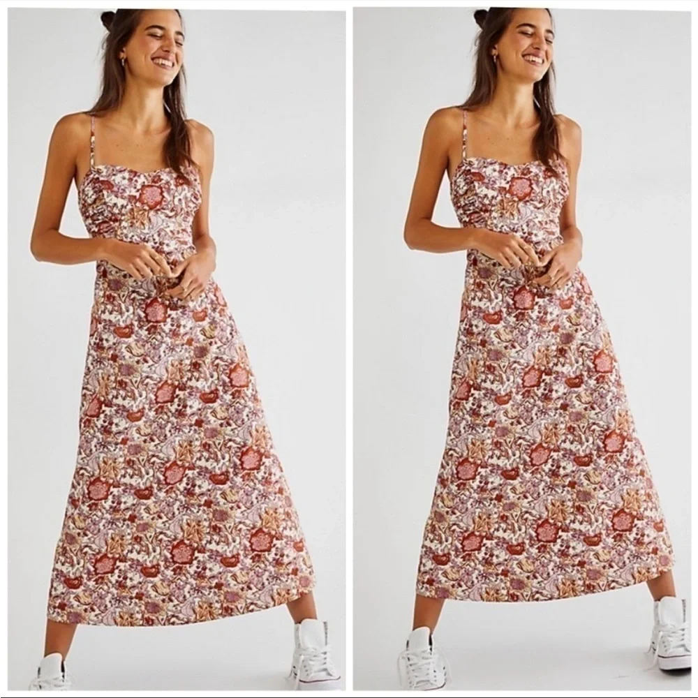 Free People Ruby's Midi Dress floral size XS